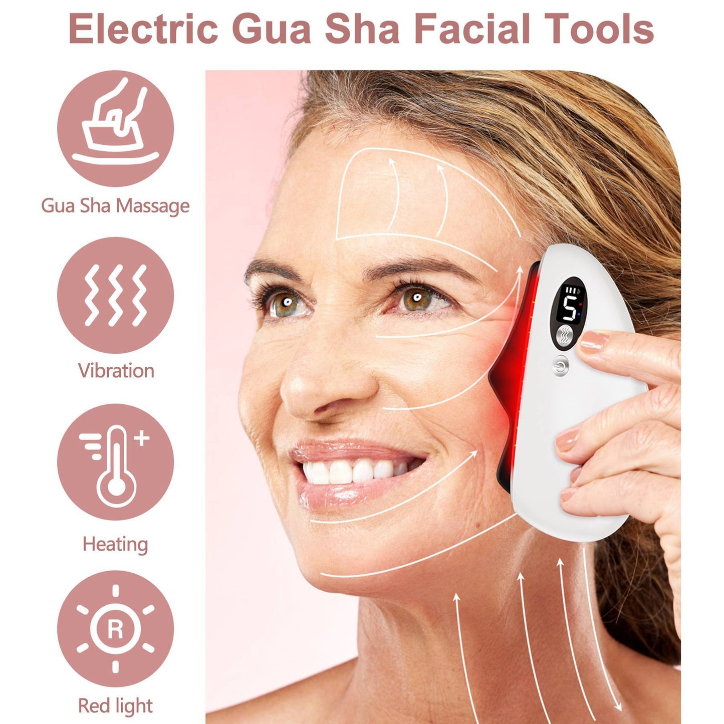 Electric Black Obsidian Guasha Massage Tool